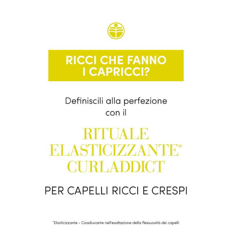 Maschera elasticizzante super-condizionante specifica per capelli ricci e mossi