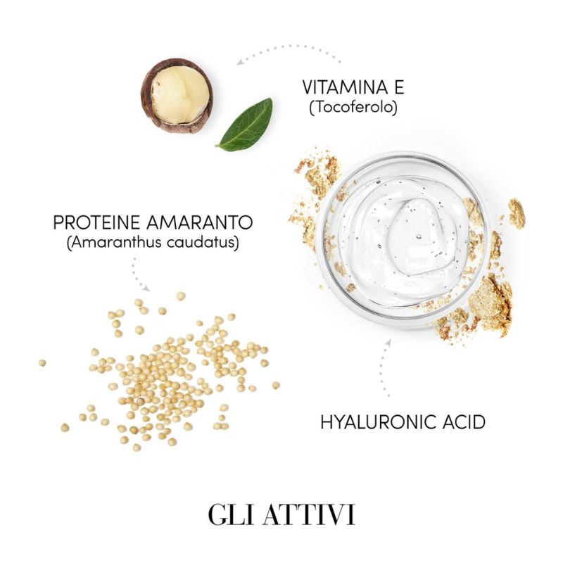 Shampoo fortificante per tutti i capelli biondi trattati. A base di Amaranto, Acido Ialuronico, Collagene, Ceramidi