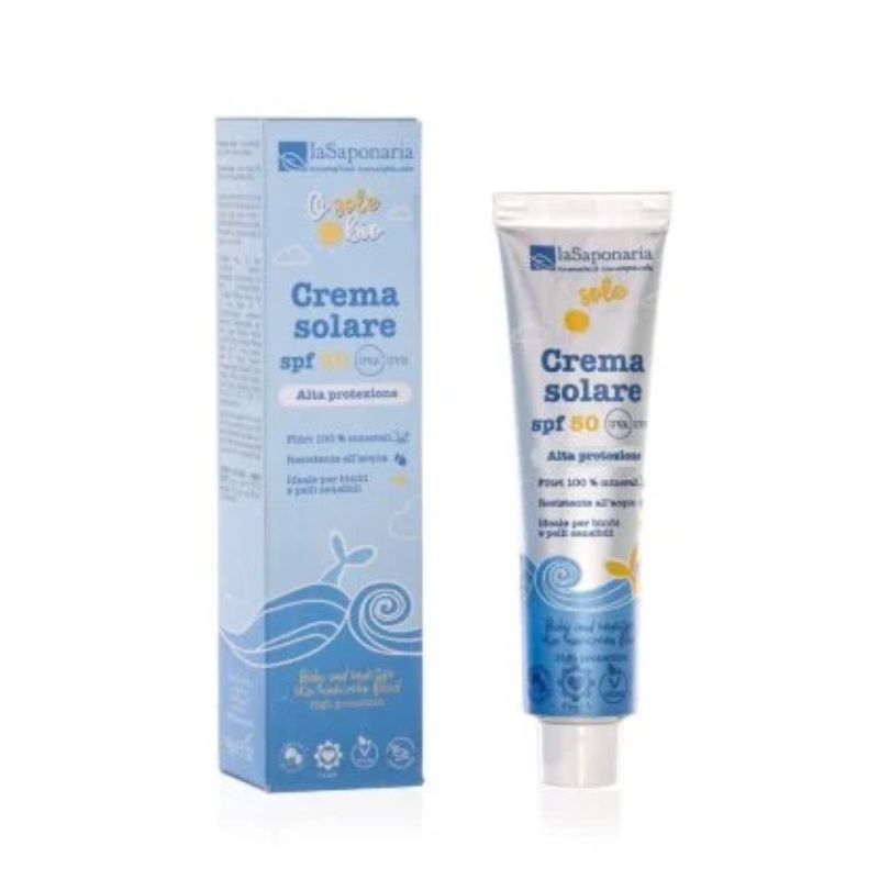 Crema solare SPF 50 per bimbi e pelli sensibili in formato travel