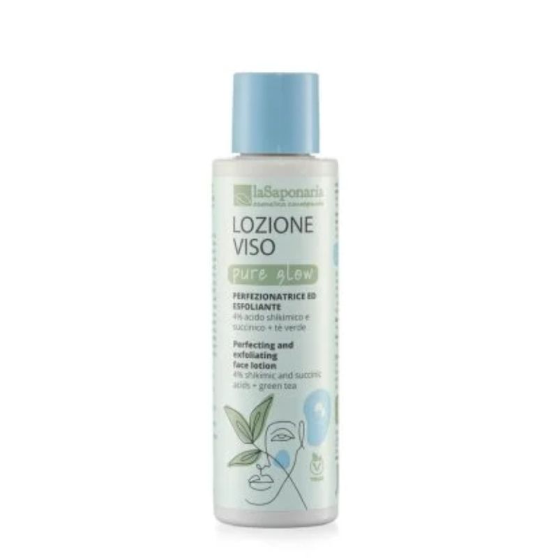 Lozione viso tonico esfoliante perfezionatore - 4% acido shikimico e succinico + Tè verde