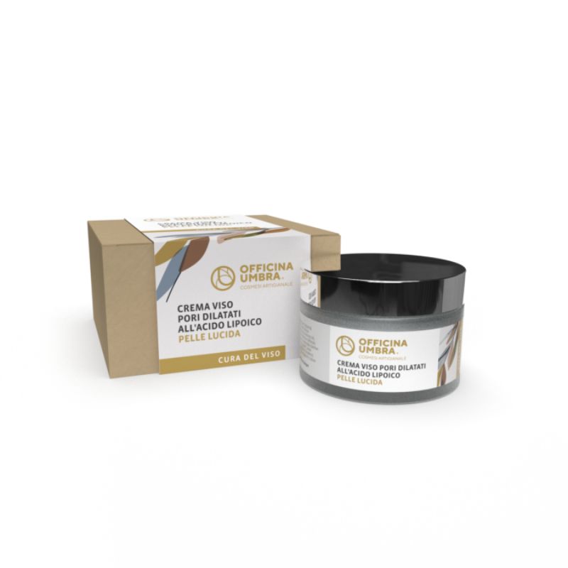 Emulsione delicata e setosa indicata come coadiuvante cosmetico per il trattamento della pelle lucida con la pori dilatati.