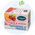 La bevanda dissetante ideale per la stagione calda. Una bevanda naturale senza zucchero da agricoltura biologica con fragola e arancia. Un’ottima alternativa alle bevande analcoliche, che sono prevalentemente zuccherate. Facile da preparare: versare acqua fredda sulla bustina e lasciarla in infusione.