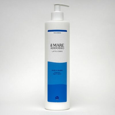 Mare d’Arabia latte corpo – Fragranza aromatico orientale, Legno e Spezie il mare addosso latte corpo con estratti di mare é un fluido nutriente elasticizzante. a base di olio di argan e vitamina E.