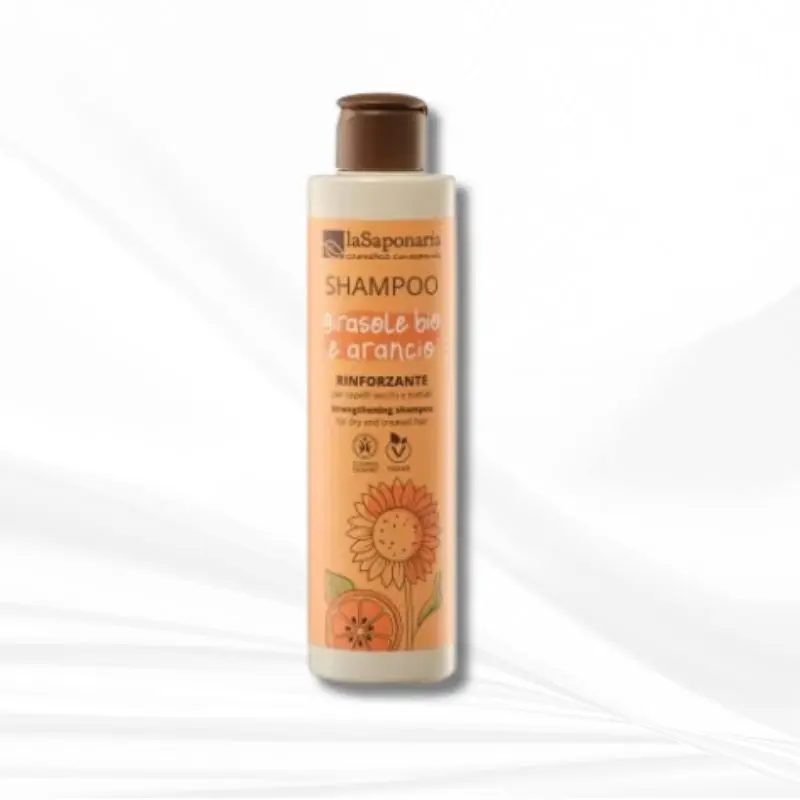 Shampoo Rinforzante Per capelli secchi e trattati con Girasole bio e Arancio